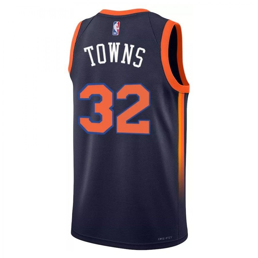 Karl-Anthony Towns New York Knicks Jordan Brand 2022/23 Swingman Jersey - Statement Edition - Navy-Pro Kit Vault | Brand New 26/27 Sports Jerseys